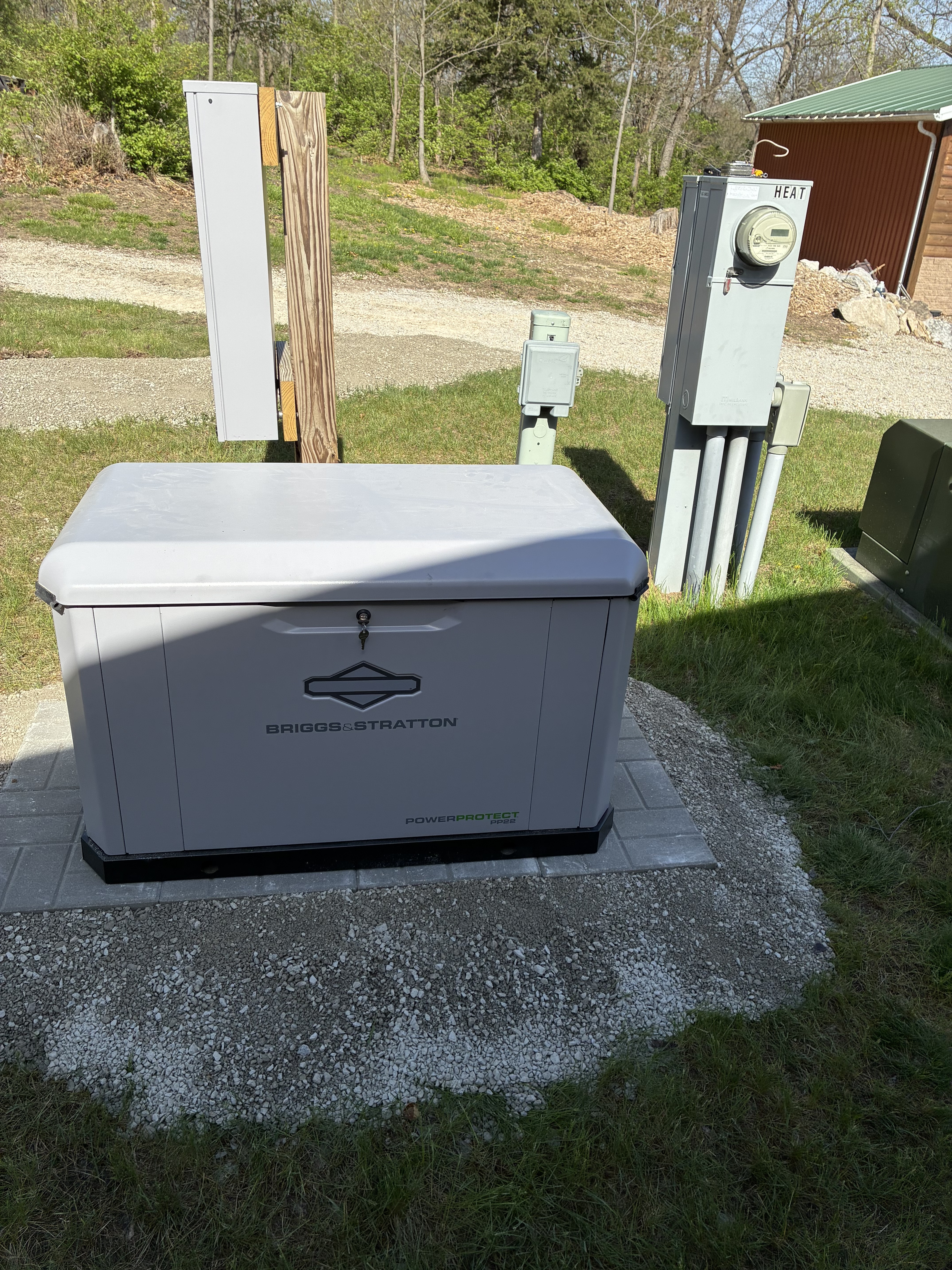Benton County Iowa generator and utility equipment close view